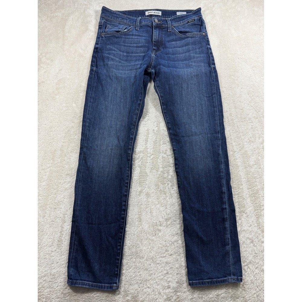 Mavi Mens Jake Slim Leg Stretch Dark Wash Blue Denim Jeans 30x32 Meas: 32x31